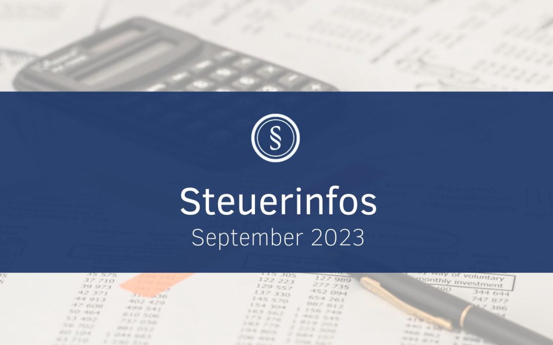 Steuerinfos September 2023